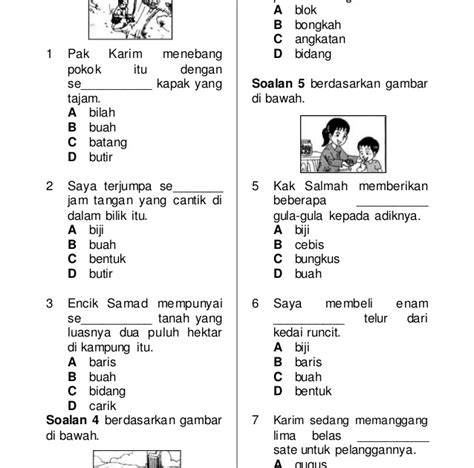 Kertas peperiksaan ini adalah bahasa melayu untuk murid darjah 4 mengikut kurikulum standard sekolah rendah (kssr). Soalan Bahasa Melayu Tahun 4 2019 Sjkc - Kecemasan k