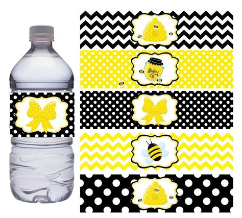 Free Printable Bumble Bee Water Bottle Labels