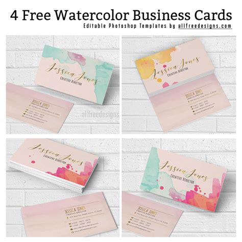 The thank you for supporting my small business cards are watercolor design, so the business cards are beautiful and elegant. Watercolor Business Cards: 4 New Designs Featuring Gold ...