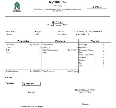 Payroll Dan Slip Gaji Digital Dari Kantor Kita Aplikasi Absensi