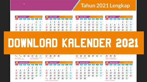 Template Kalender Kalender 2021 Indonesia Lengkap Dengan Hari Libur