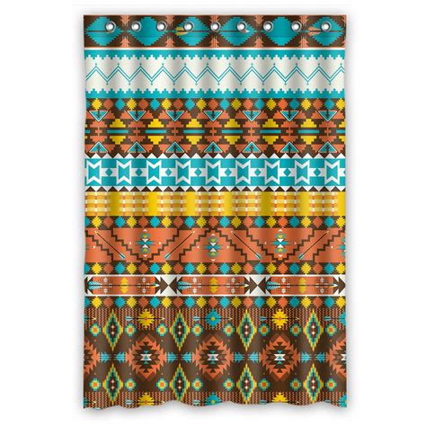 Create arbitrary forms yourself to make your projects unique. PHFZK Geometric Shower Curtain, Colorful Aztec Bohemian ...