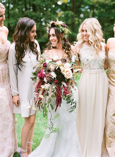The many colors that are available for dahlias can also influence you or determine you to choose. Overflowing Burgundy Bouquet with Dahlias and Roses
