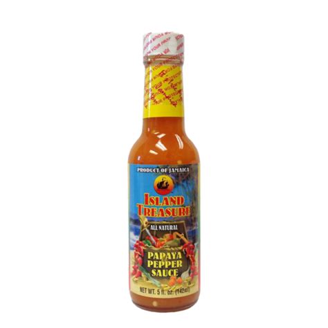 Island Treasure Papaya Pepper Sauce From Jamaica Anjos Imports
