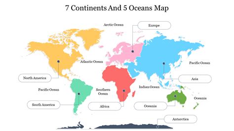 Download 7 Continents And 5 Oceans Map Powerpoint