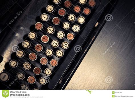 Vintage Typewriter Keyboard Stock Photo Image Of Circle Antique