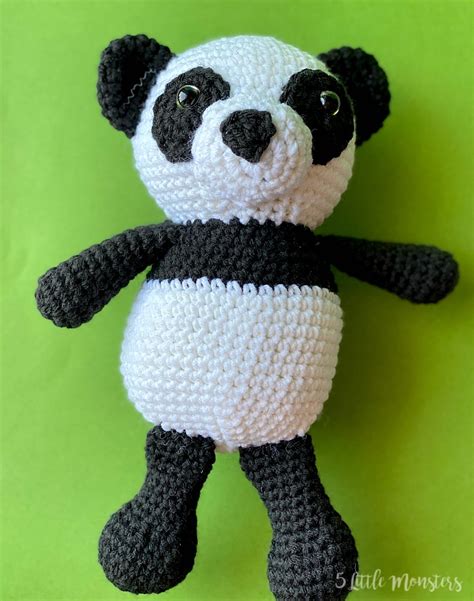 5 Little Monsters Crocheted Panda