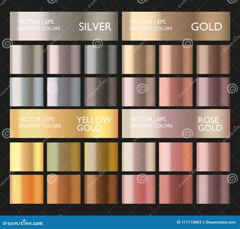 Gold Metallic Color Chart