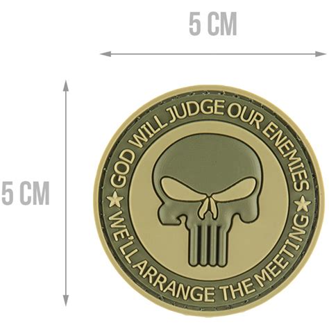 G Force Punisher Enemies Pvc Morale Patch Od Green Airsoft Megastore