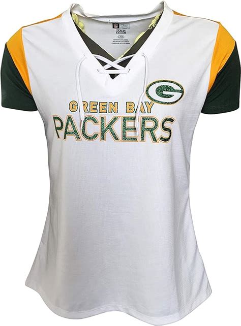 Nfl Team Apparel Women S Green Bay Packers Jersey 100 Polyester 21197927 White X