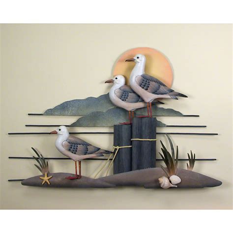 Seagull Wall Sculpture Fine Sculpted Brutalist Bird Wall Sculpture