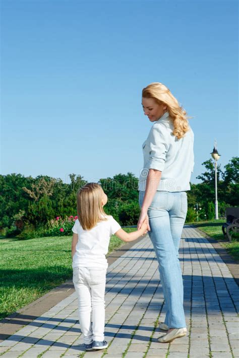 Mother And Daughter During Walk Stock Photo Image Of Mother Outside