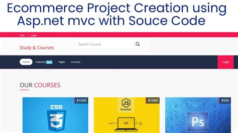 Ecommerce Project Creation Using Asp Net Mvc With Souce Code Youtube