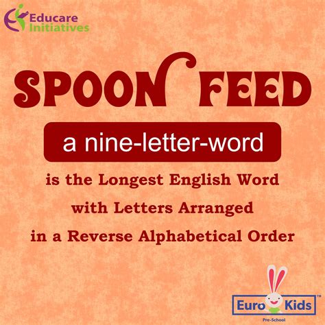 Alphabetize the letters in a word. FACT - SPOON FEED - A Nine Letter Word ! #oye_English # ...