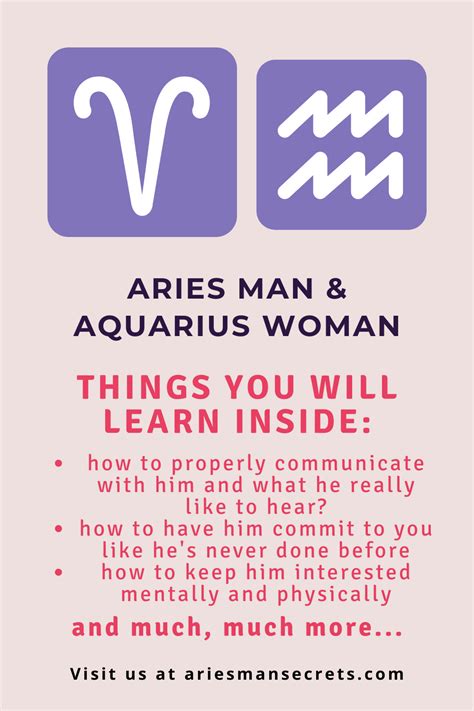 Aries Man And Aquarius Woman Secrets Aries Men Aquarius Woman Love Astrology