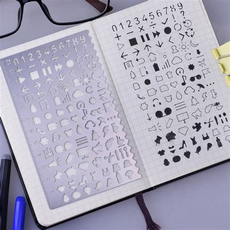 3x5 Bullet Journal Stencil Planner Stencil Number Stencils 1pcs