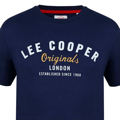 Lee Cooper Cooper Logo T Shirt Mens Regular Fit T Shirts
