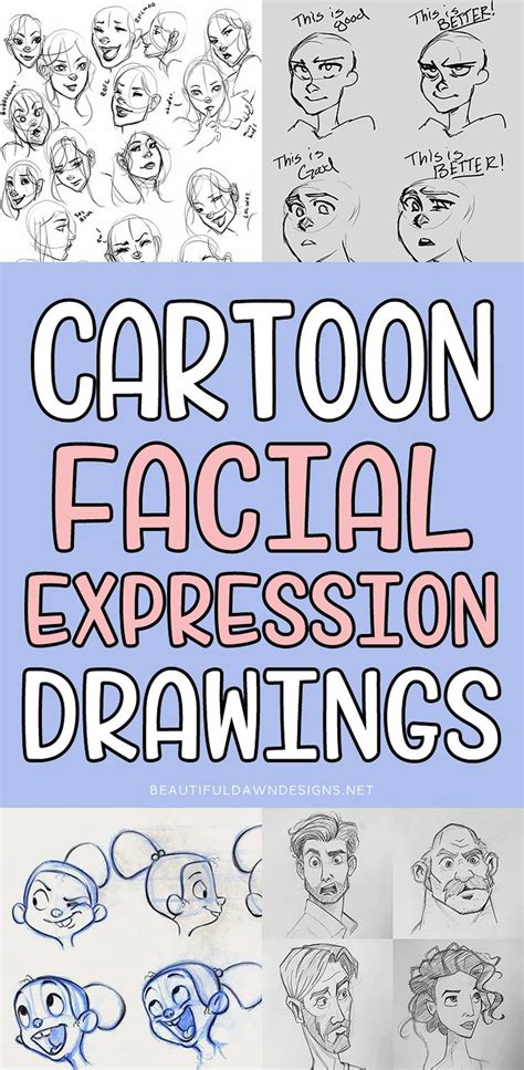 Cartoon Character Facial Expression Drawings Beautiful Dawn Designs Drawing Expressions