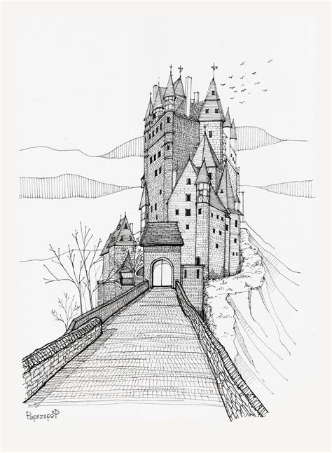 Eltz Castle Drawing Behance