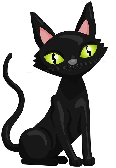 Cute little cat / kitten isolated on white background illustration / clipart. Black Cat PNG Clipart | Gallery Yopriceville - High ...