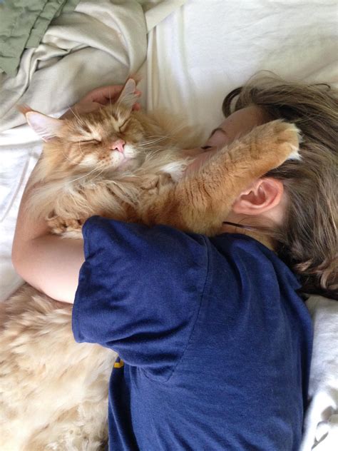9 Year Old Me Asleep With My 3 Year Old Cat Rillegallybigcats