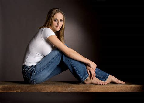 Barefoot Jeans Women Sensuality Stock Photos Pictures And Royalty Free