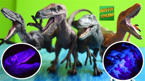 Jurassic World Toys Dinosaur Velociraptor 4 Pack Of Raptors 2015 Youtube