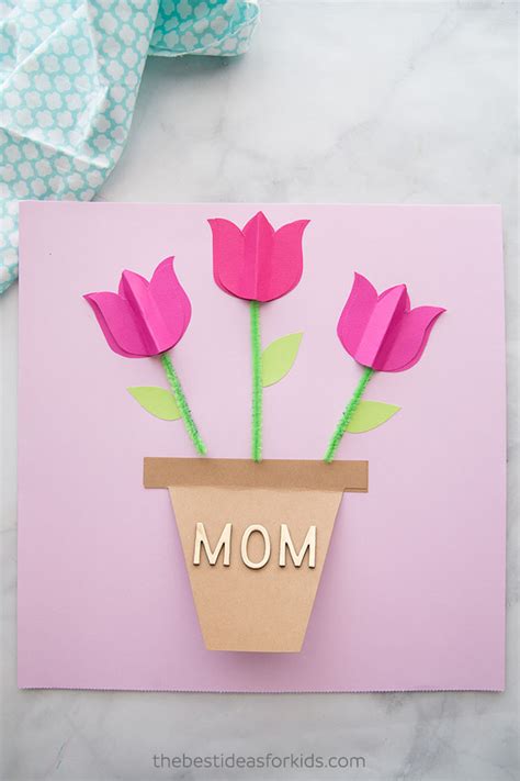 Touch device users, explore by touch or with swipe gestures. Mother's Day Card Craft - The Best Ideas for Kids