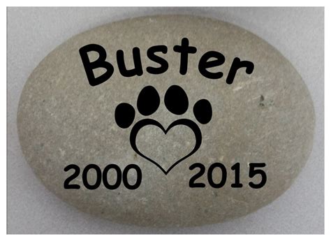 Custom Engraved Pet Memorial 3 Engraved Rock Stone Dog Etsy