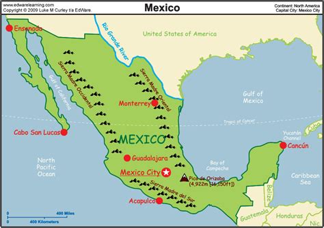 Mapa de satélite de méxico: Mexico Map - EdWare