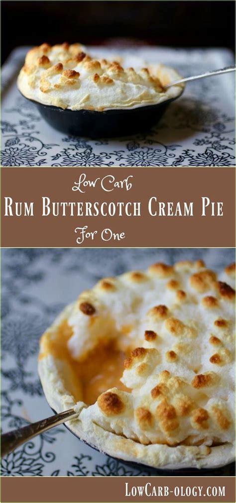 Ooey gooey low carb chocolate pecan pie bars. Rum Butterscotch Cream Pie | Recipe | Low carb sweets, Low carb desserts, Cream pie recipes