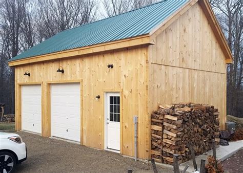 Pre Built 2 Car Garage Timber Frame Garage Kit