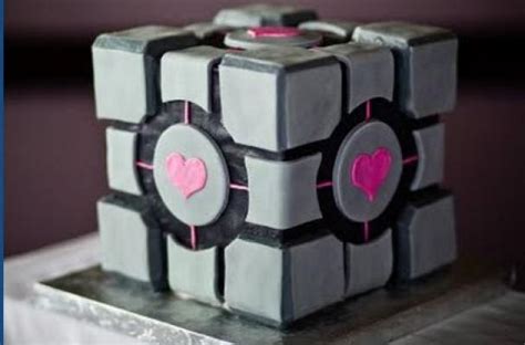 Foodista Portal Companion Cube Cake