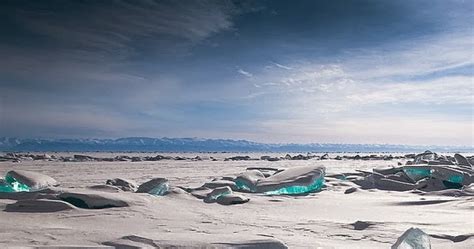 Stunning Views Turquoise Ice Lake Baikal Russia