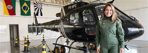 Pioneirismo nas alturas conheça Camila Meggiolaro a primeira piloto da Polícia Civil do Rio