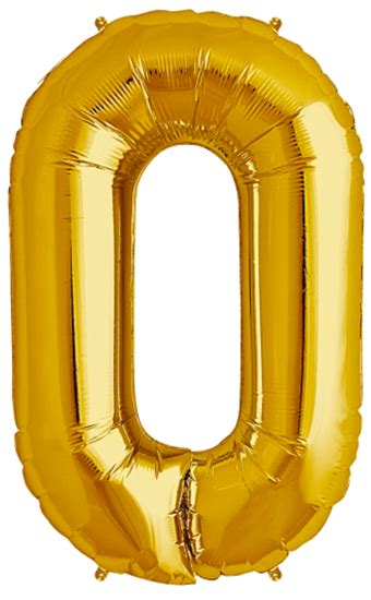 Number Zero 0 Jumbo Gold Foil Balloon | Just Party Supplies NZ
