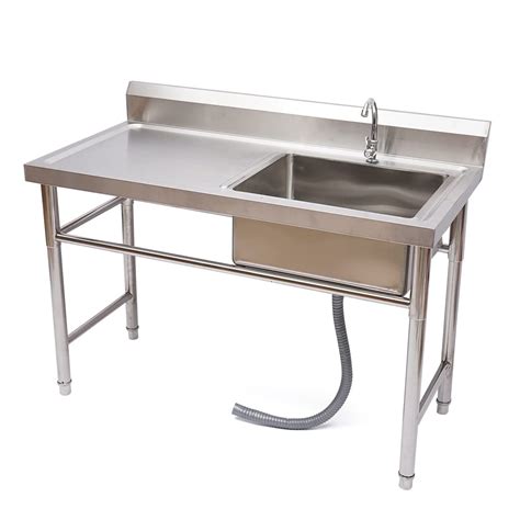 Buy Kitchen Sink With Utility Sink Drainboard 1 Compartment Stainless