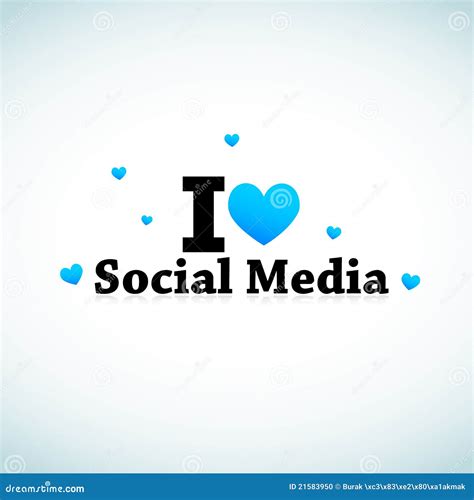 I Love Social Media Stock Photo Image 21583950