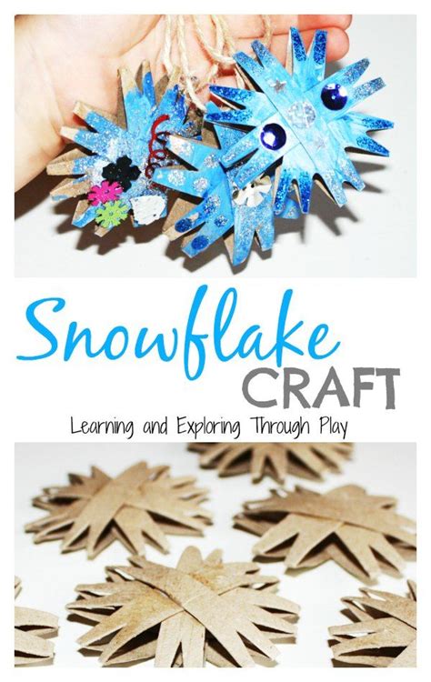Toilet Roll Snowflake Craft Snowflake Craft Christmas Crafts For