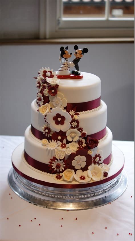 Top this classic carrot cake with moreish icing and chopped walnuts or pecans. Disney Theme 3 Tier Wedding Cake - Bakealous