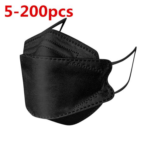 510203050100pcs Black Disposable Mask Non Woven 3 Layer Earhook