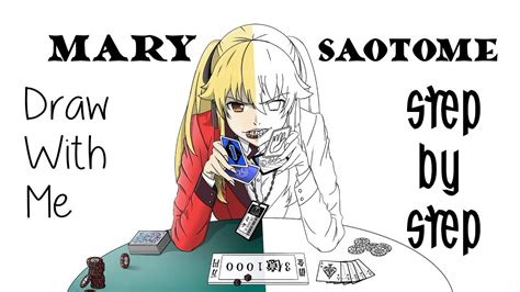 How To Draw Mary From Kakegurui Mary Saotome Step By Step Drawing