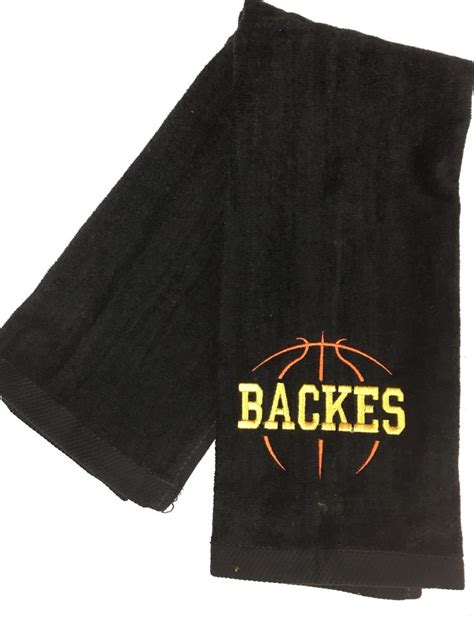 Personalized Basketball Towel With Name Number And School And Ball