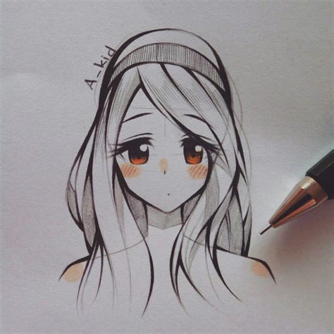 Dibujos A Lapiz Faciles Y Bonitos De Anime Dibujos Para Colorear Y