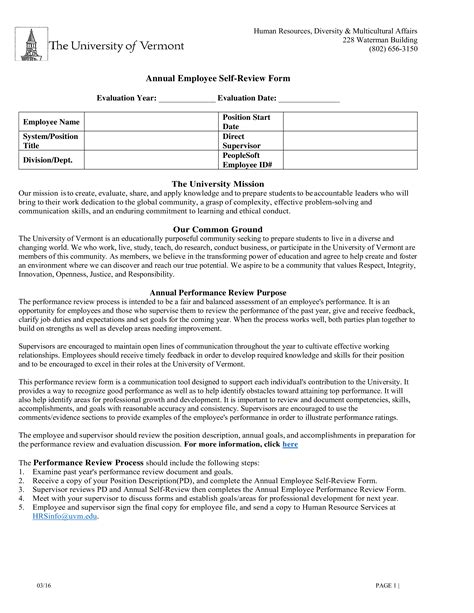 Annual Employee Self Review Form - How to create an annual Employee Self Review Form? Download ...
