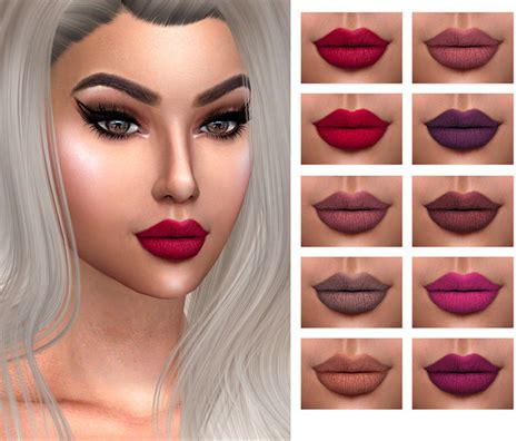 The Sims 4 Reblogs Frostsims4 Hailey Lipstick 16 Swatches Vrogue