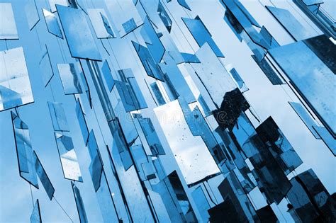 Abstract Blue Mirrors Background Royalty Free Stock Photography Image