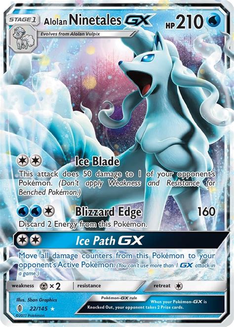 Alolan Ninetales Gx Sm Guardians Rising Pokemon