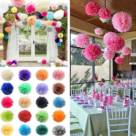This is your ultimate guide to making, hanging, and decorating with tissue paper flowers! Aliexpress.com : Buy 5PCS Tissue Paper Pompom Pom Poms ...