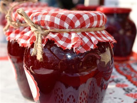 Free Picture Jar Gelatin Sweet Berry Fruit Jam Food Homemade